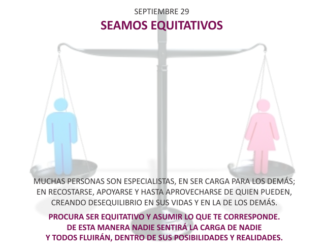 Seamos equitativos